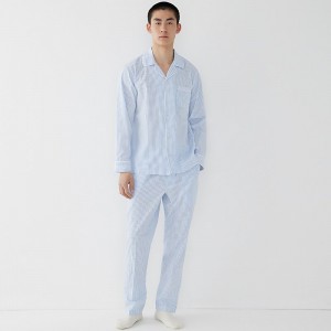 Acton Light Blue White J.Crew Pajama set in cotton poplin | J.Crew Factory | SRWKM1502