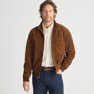 Aged Mahogany J.Crew Harrington jacket in Italian suede | J.Crew Factory | WDRKJ4956