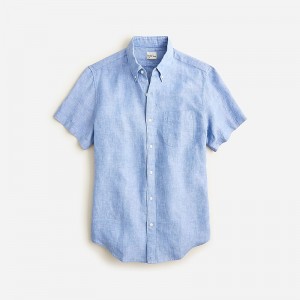 Amalfi Blue Linen Yd J.Crew Short-sleeve Baird McNutt Irish linen shirt | J.Crew Factory | YQGWK3176