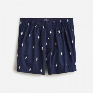 Astronaut Critter Navy J.Crew Printed boxers | J.Crew Factory | QOENB0257