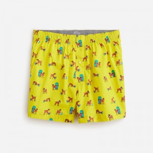 Beach Dog Yellow Multi J.Crew Printed boxers | J.Crew Factory | PJKZL4780