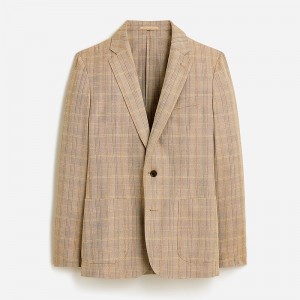 Beige Multi Herringbon J.Crew Ludlow Slim-fit blazer in English cotton-wool blend | J.Crew Factory | TNIEB6982