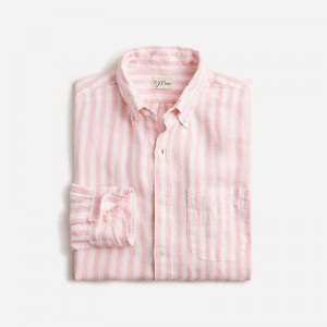 Bengal Stripe Blush Pin J.Crew Baird McNutt Irish linen shirt | J.Crew Factory | MXKLR1269