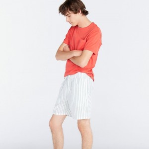 Bibi Stripe Green White J.Crew 7" pajama short in Broken-in organic cotton oxford | J.Crew Factory | ABJTN2540