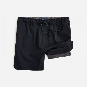 Black J.Crew 6'' lined tech dock short | J.Crew Factory | BXMOD2560