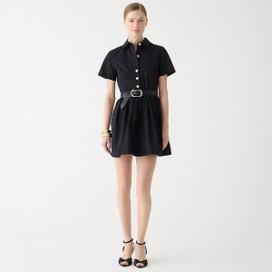 Black J.Crew A-line shirtdress in chino | J.Crew Factory | HPARI6718