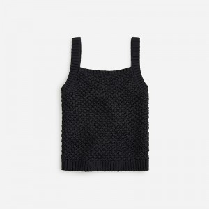 Black J.Crew Basket-stitch sweater-tank | J.Crew Factory | JCKUR2439