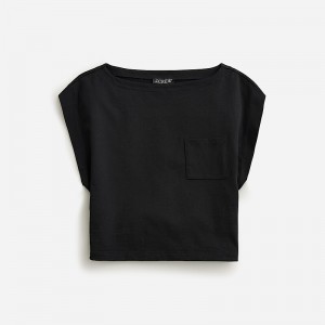 Black J.Crew Boatneck muscle T-shirt mariner cotton | J.Crew Factory | MUBQD9580