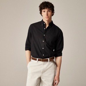 Black J.Crew Broken-in garment-dyed organic cotton oxford shirt | J.Crew Factory | BLUSI5913