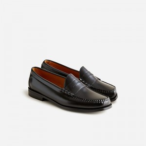 Black J.Crew Camden loafers in leather | J.Crew Factory | EGLPI5162