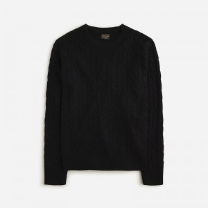 Black J.Crew Cashmere cable-knit sweater | J.Crew Factory | BHVTG0375