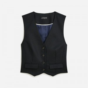 Black J.Crew Classic vest in stretch linen blend | J.Crew Factory | PQIBH3807