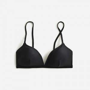 Black J.Crew Contrast-trim french bikini top | J.Crew Factory | GRSXF3617