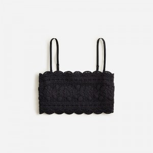 Black J.Crew Cropped crochet tube top | J.Crew Factory | WGLZF6321