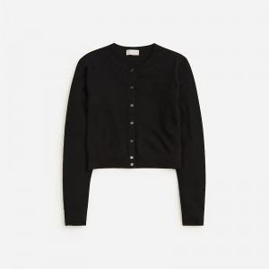 Black J.Crew Featherweight cashmere shrunken cardigan sweater | J.Crew Factory | XLEJK2184