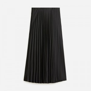 Black J.Crew Gwyneth pleated slip skirt | J.Crew Factory | LXAGI3017