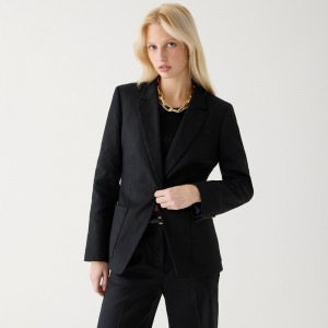 Black J.Crew Helena blazer in stretch linen blend | J.Crew Factory | KJMRH4618