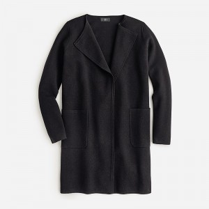 Black J.Crew Juliette collarless sweater-blazer | J.Crew Factory | FCYLU1597