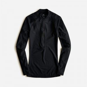 Black J.Crew Long-sleeve rash guard | J.Crew Factory | JNZPX1250