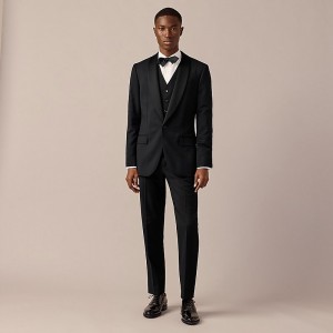 Black J.Crew Ludlow Slim-fit shawl-collar tuxedo jacket in Italian wool | J.Crew Factory | AYUHK7246