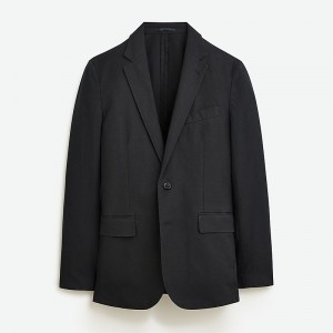 Black J.Crew Ludlow Slim-fit unstructured suit jacket in Irish cotton-linen blend | J.Crew Factory | KYVBS3475