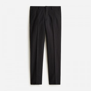 Black J.Crew Ludlow Slim-fit unstructured suit pant in Irish cotton-linen blend | J.Crew Factory | GCOEJ4018