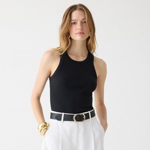 Black J.Crew Perfect-fit high-neck tank | J.Crew Factory | APZGU6510