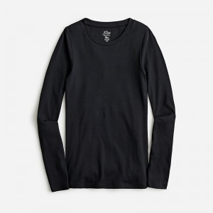 Black J.Crew Perfect-fit long-sleeve crewneck T-shirt | J.Crew Factory | FPCLI7032