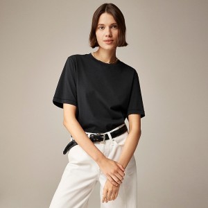 Black J.Crew Pima cotton relaxed T-shirt | J.Crew Factory | XSNGK7640