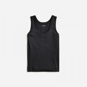 Black J.Crew Pima cotton scoopneck tank top | J.Crew Factory | KYHZJ0914