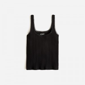 Black J.Crew Pointelle tank top | J.Crew Factory | ELDHO8126