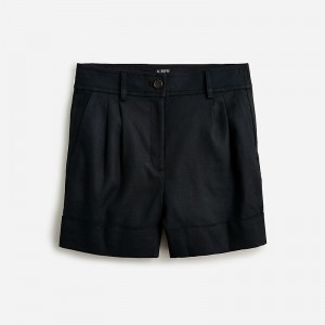 Black J.Crew Remi short in stretch linen blend | J.Crew Factory | NJYVT5092