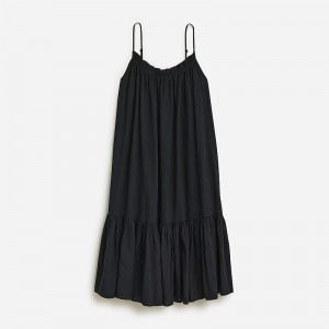 Black J.Crew Ruffle beach dress airy gauze | J.Crew Factory | DJTUM4687