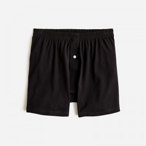 Black J.Crew Stretch knit boxer short | J.Crew Factory | TKOBE0421