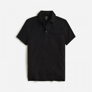 Black J.Crew Sueded cotton polo shirt | J.Crew Factory | SCFHA8027