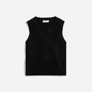 Black J.Crew Sweater shell in TENCEL™ lyocell blend. | J.Crew Factory | TKDUF4129