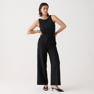 Black J.Crew Sydney wide-leg pant in four-season stretch | J.Crew Factory | USOAY5682