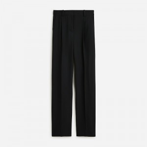 Black J.Crew Tapered essential pant in drapey viscose | J.Crew Factory | HMEND6358