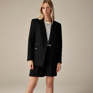 Black J.Crew Vivienne blazer in stretch linen blend | J.Crew Factory | YOSMU2913