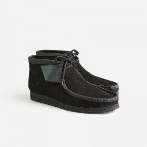 Black Roughout J.Crew Clarks® Originals X J.Crew Wallabee® boots in English suede | J.Crew Factory | BOIMH3254