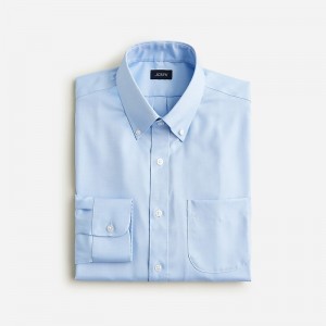 Blue J.Crew Bowery wrinkle-free dress shirt with point collar | J.Crew Factory | XIRCL9054