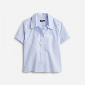 Blue J.Crew Gamine shirt in cotton poplin | J.Crew Factory | CNBDP9750