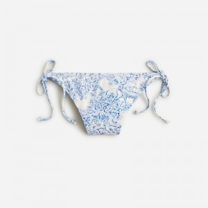 Blue J.Crew String hipster bikini bottom in stripe | J.Crew Factory | VEWZB3968