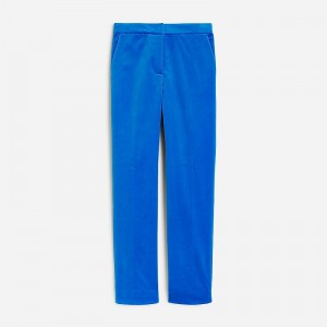 Brilliant Cobalt J.Crew Kate straight-leg pant in stretch velvet | J.Crew Factory | WONJI0931