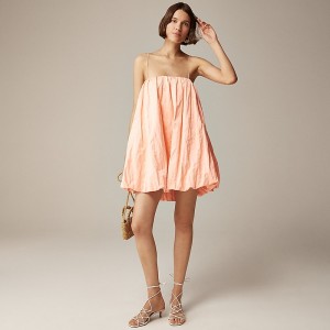 Brilliant Peony J.Crew Collection mini bubble dress in satin | J.Crew Factory | GSKJZ8037