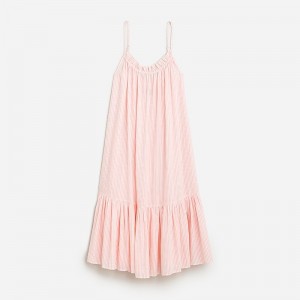 Brilliant Peony Stripe J.Crew Ruffle beach dress airy gauze | J.Crew Factory | QDKUL7038