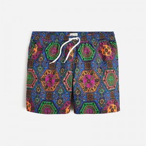 Byrdcliffe Floral Blue J.Crew 6" stretch swim trunk with ECONYL® nylon | J.Crew Factory | VMJOK1975