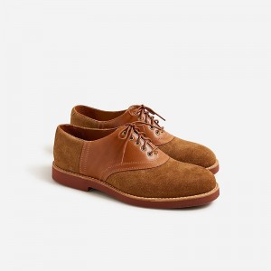 Camel English Tan Multi J.Crew Saddle shoes in leather and English suede | J.Crew Factory | YQXJH7658