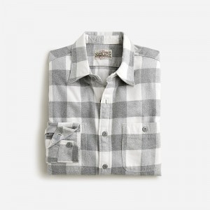 Canon Buffalo Check Gr J.Crew Midweight flannel workshirt in regenerative cotton | J.Crew Factory | CGAIO9307