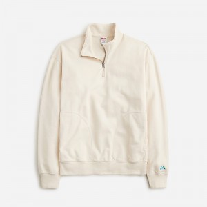 Canvas J.Crew Relaxed-fit lightweight french terry quarter-zip sweatshirt | J.Crew Factory | BNYVC7930